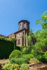 Fototapeta na wymiar the castle in the botanical garden Cap de Roig,Calella,Spain