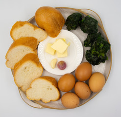 close up homemade  Poached Eggs. (selective focus)