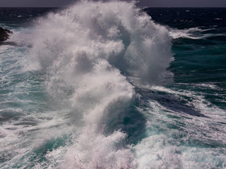 Crashing waves at Shete Boka National park, curacao