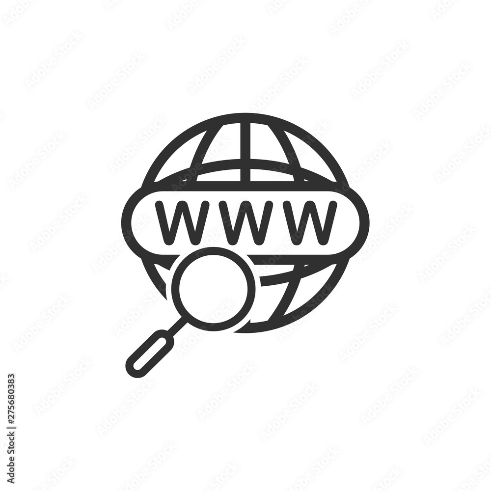 Poster Web internet and globe icon template black color editable. Web internet and globe symbol vector sign isolated on white background. Simple logo vector illustration for graphic and web design.