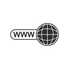 Web internet and globe icon template black color editable. Web internet and globe symbol vector sign isolated on white background. Simple logo vector illustration for graphic and web design.