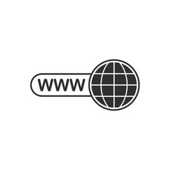 Web internet and globe icon template black color editable. Web internet and globe symbol vector sign isolated on white background. Simple logo vector illustration for graphic and web design.
