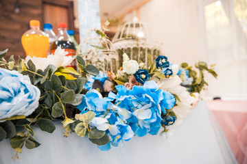 flowers as decor on the table