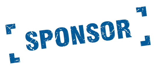 sponsor stamp. sponsor square grunge sign. sponsor