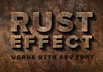 Rusted Metal Text Effect