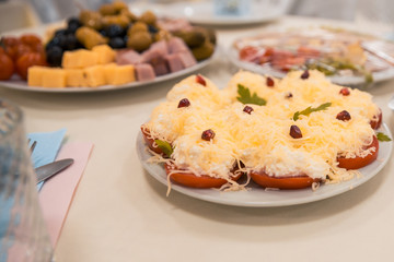 different food on the table