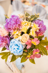 flowers as decor on table