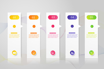 Design Business template 5 options or steps infographic chart element with place date for presentations,Creative marketing icons concept for statistic infographic,Vector EPS10.