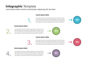 Numbered Timeline Layout with Colored Circles