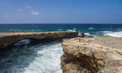 Crashing waves at Shete Boka National park, curacao