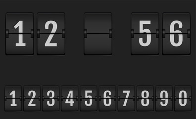 Numbers from Mechanical Scoreboard Alphabet.