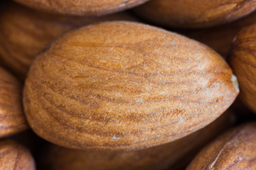 Macro details of natural almonds