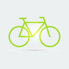 Bicycle icon, vector.  Eco transportation. Green technologies