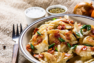 Dumplings - cheese noodles with bacon