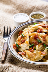 Dumplings - cheese noodles with bacon