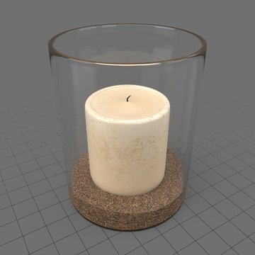 Candle in glass holder