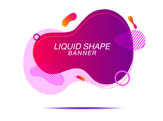 Design of liquid color abstract geometric shapes.Futuristic trendy dynamic elements.Abstract 