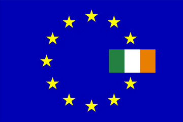 Flags, Ireland and European Union