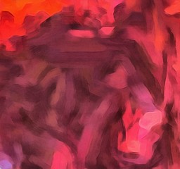 Geometric pattern with painted in oil triangles and diamonds. Concept of colorful cool background. Unusual polygonal effect. 