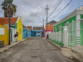 Fototapeta na wymiar Otrobanda World Heritage Site Views around the small Caribbean island of Curacao