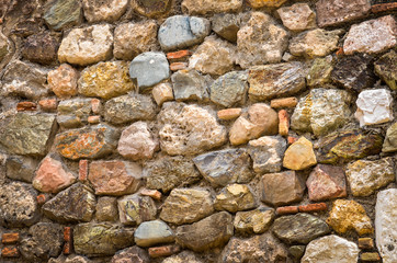 close up of the abstract walls - wallpaper design & bricks