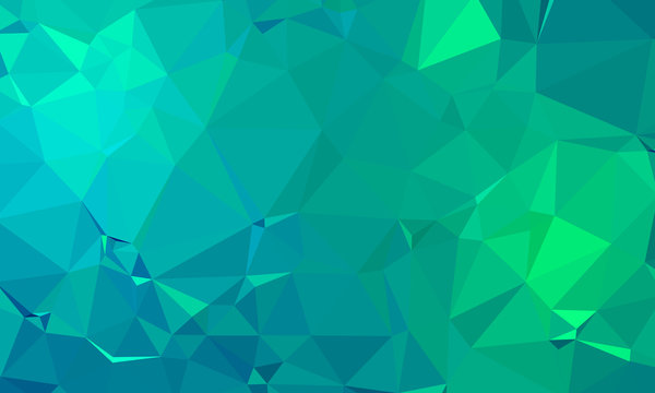 Green Polygon Abstract Background