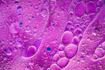 Colourful oil ink bubbles and drops. Abstract template mixed texture background. Wallpaper pattern.