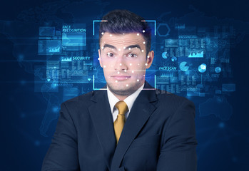 Digital Face Recognition System concept