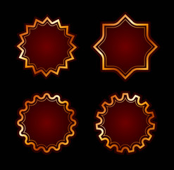 Retro labels and badges golden vector collection. Vector illustration eps10