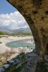 Brücke von Mes / Messi bei Shkoudra in Albanien