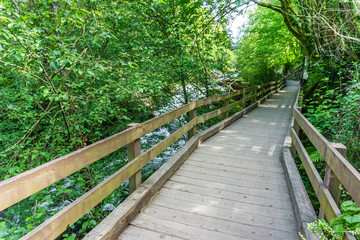 Fototapeta premium Wooden River Walkway