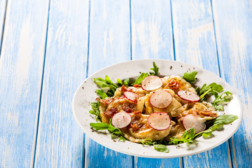 Dumplings - cheese noodles with bacon