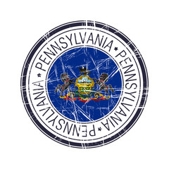 Fototapeta na wymiar Pennsylvania rubber stamp