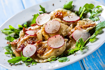 Dumplings - cheese noodles with bacon