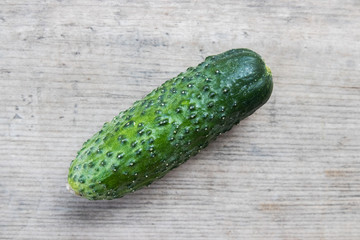 cucumber  on a wooden board