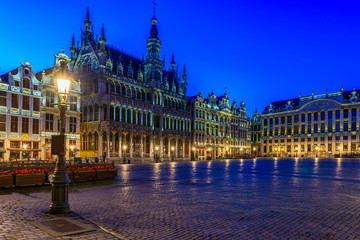 Grand Place (Grote Markt) with Maison du Roi (King's House or Breadhouse) in Brussels, Belgium....