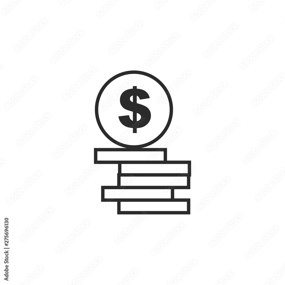 Poster coin icon template black color editable. coin symbol vector sign isolated on white background. simpl