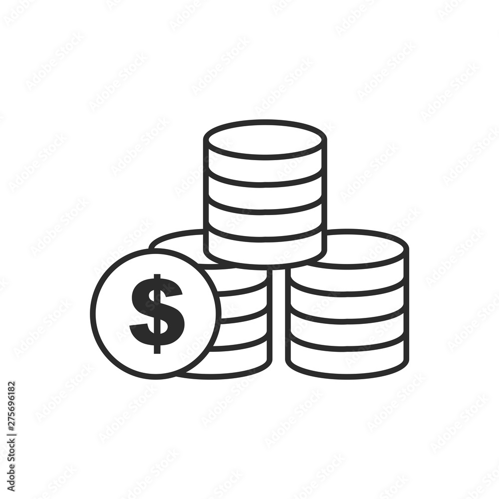 Poster coin icon template black color editable. coin symbol vector sign isolated on white background. simpl