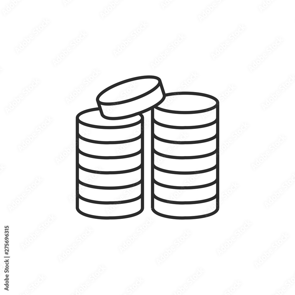 Poster coin icon template black color editable. coin symbol vector sign isolated on white background. simpl