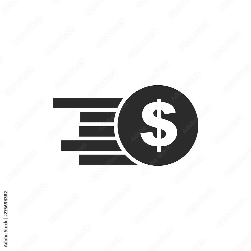 Poster coin icon template black color editable. coin symbol vector sign isolated on white background. Simple logo vector illustration for graphic and web design.