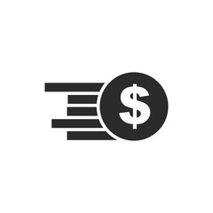 coin icon template black color editable. coin symbol vector sign isolated on white background. Simple logo vector illustration for graphic and web design.