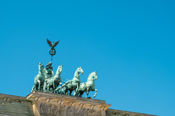 Top of  Brandenburger Tor - Berlin Germany - Brandenburg Gate