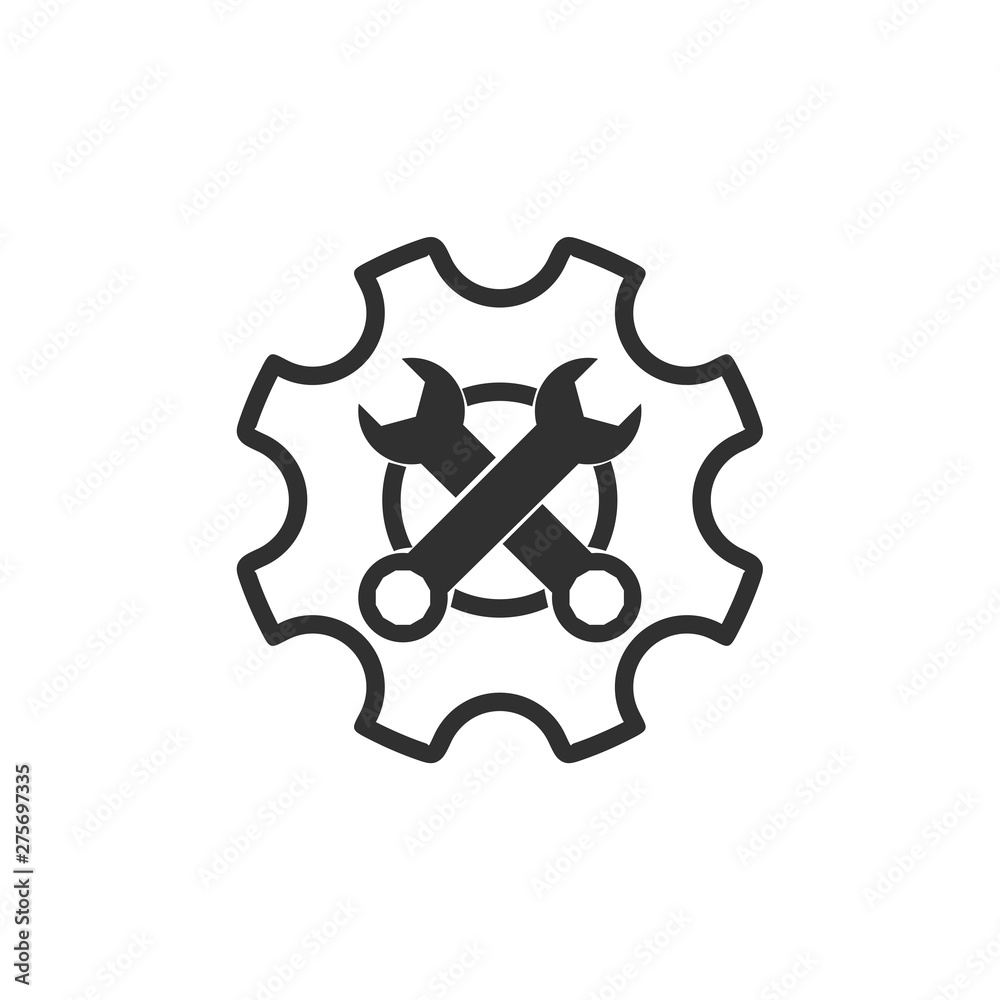 Aufkleber tools icon template black color editable. tools symbol vector sign isolated on white background. sim