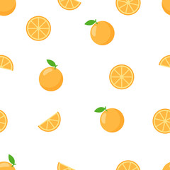 Background orange - seamless pattern in flat style.