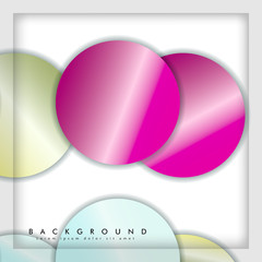 abstract vector circle background with color gems and jewels gradient and shadow