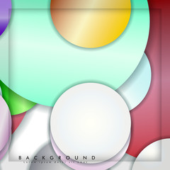 abstract vector circle background with color gems and jewels gradient and shadow