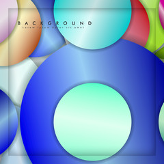 abstract vector circle background with color gems and jewels gradient and shadow