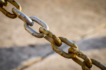 old chain close up view