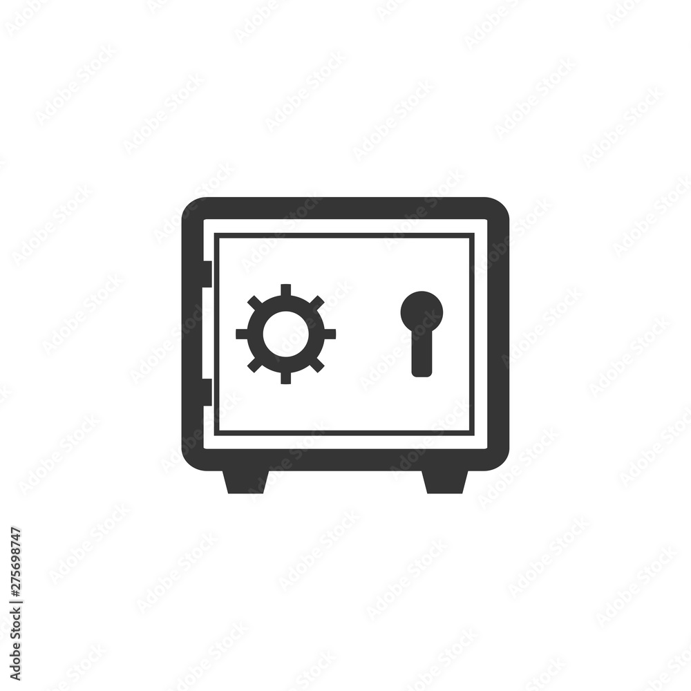 Aufkleber Bank vault icon template black color editable. Bank locker or security box symbol vector sign isolated on white background. Simple logo vector illustration for graphic and web design.