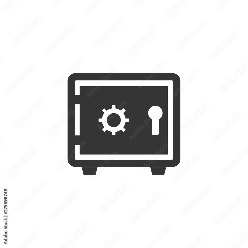 Aufkleber bank vault icon template black color editable. bank locker or security box symbol vector sign isolat